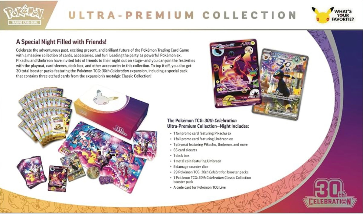 Pokémon TCG: 30TH Celebration Ultra-Premium Collection—Night