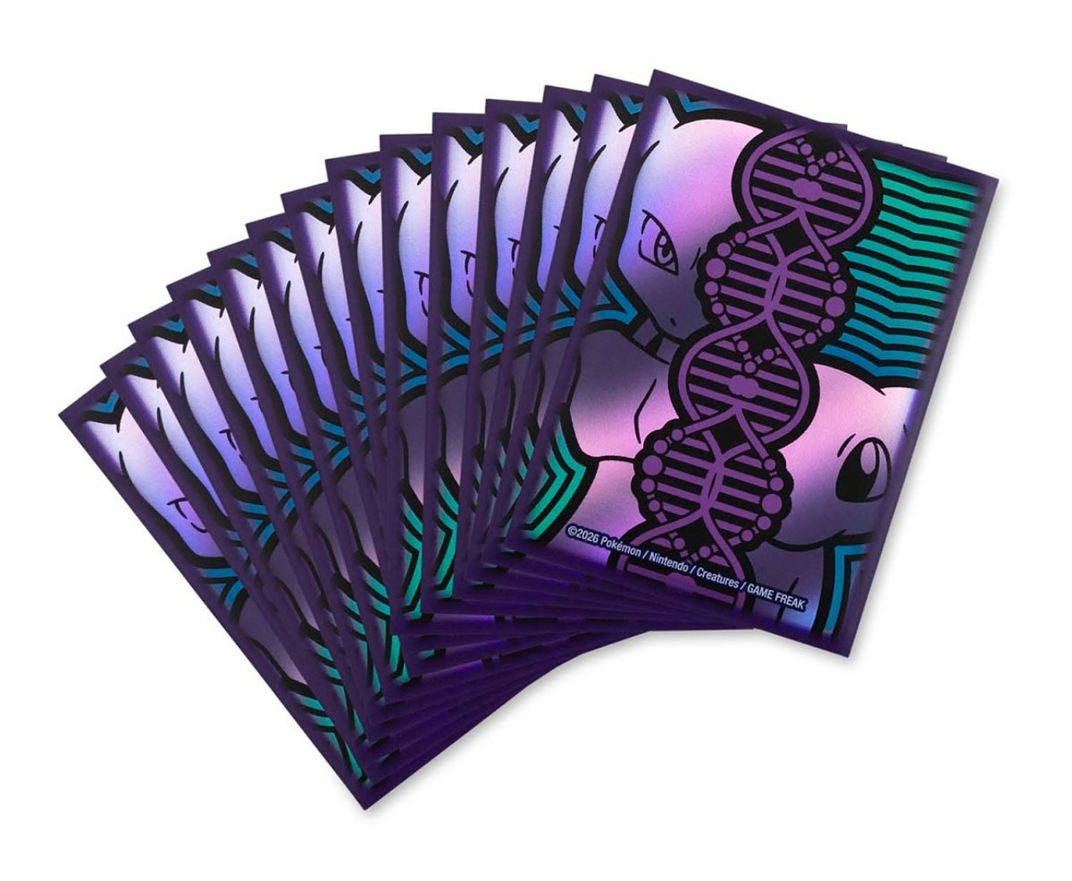 Pokémon TCG: Fundas para cartas con ADN de Mewtwo y Mew (65 fundas)